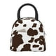 thumbnail image 1 of Fotbe Brown Cow Bolsa de Almuerzo con Estampado, Lonchera Aislada, Contenedor de Comida Reutilizable Tipo Cooler a Prueba de Fugas, 1 of 6