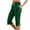 Army Green, variant on Capris Pants for Women Drawstring Elastic Waisted Yoga Pant Hem Bottom Side Split Casual Loose Workout Capri with Pockets