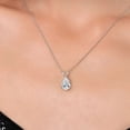 thumbnail image 4 of Gem Stone King 1.00 Cttw IGI Certified Lab Grown Diamond Teardrop Pendant Necklace for Women in 14K White Gold | D-E Color | VS1-VS2 Clarity | Pear Shape Diamond | With 18 inch Chain, 4 of 7