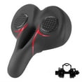thumbnail image 2 of facefd Riding Hollow Breathable Saddle Made of Comfortable Memory Foam Exercise Bike Seat for BMX MTB, 2 of 9