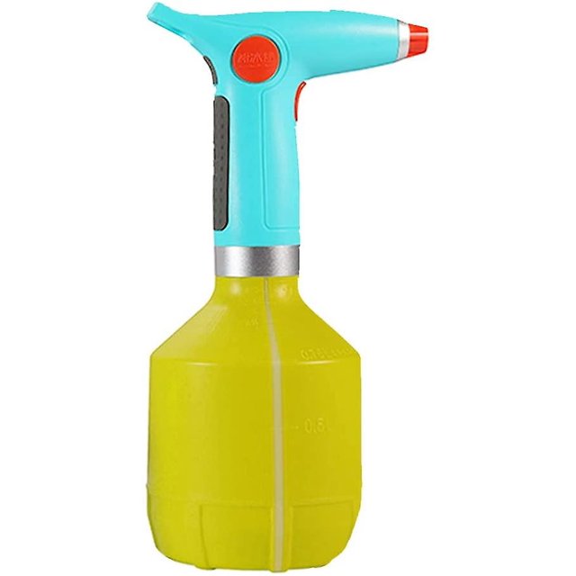 Lata de riego eléctrica portátil, 1l, herramienta de jardín con caño ajustable, rociador de macetas para riego en casa, artefacto de riego para limpieza de plantas en interiores y exteriores, bl Feliz Sencillez