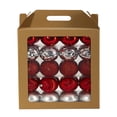 thumbnail image 5 of Nearly Natural Assorted Colors Glass Christmas Ball Ornaments, 40 Count (3.00"), 5 of 5