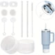 thumbnail image 1 of Juego de Sorbetes de Silicona de Reemplazo con Tapas a Prueba de Derrames y Bota Protectora para Tumblers Stanley H1.0 de 30oz/40oz | Sorbetes Transparentes a Prueba de Fugas y Manga Inferior, 1 of 4