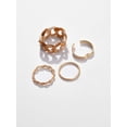 thumbnail image 2 of Sohi Set Of 4 Gold-plated Finger Rings, 2 of 3