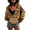 Brown, variant on PUWEI Women's Knit Graphic Print Cardigan Long Sleeve Button Down Sweater Oversized Y2K Coat