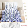 thumbnail image 5 of Purple Blue Polka Dots Blanket Soft Cozy Warm Throw Blanket for Couch, Plush Fuzzy Flannel Fleece Blankets for Sofa, Watercolor Abstract Art Bed Blankets Lightweight Gifts for Women, 50"x80", 5 of 9