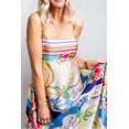 thumbnail image 6 of Women's Smocked Back Printed Square Neck Maxi Cami Dress with Pockets for Everyday Wear 95% Polyester 5% Elastane, 6 of 9