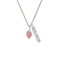 thumbnail image 2 of Delight Jewelry Silvertone Large 3-D Pink Strawberry with Crystals Silvertone Hope Anchors the Soul Bar Charm Necklace, 23", 2 of 4