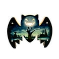 thumbnail image 1 of Halloween Decorations Light up Skull & Bat Wall Mounted Ornaments, 1 of 6