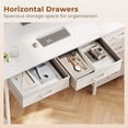 thumbnail image 4 of AODK 40" Computer Desk with 6 Drawers, Corner Computer Desk with Reversible Storage, Modern Home Office Desk for Small Space, Pure White, 4 of 8