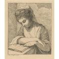 thumbnail image 2 of Angelica Kauffmann 20x23 Gold Ornate Framed and Double Matted Museum Art Print Titled - Woman Reading, 2 of 4