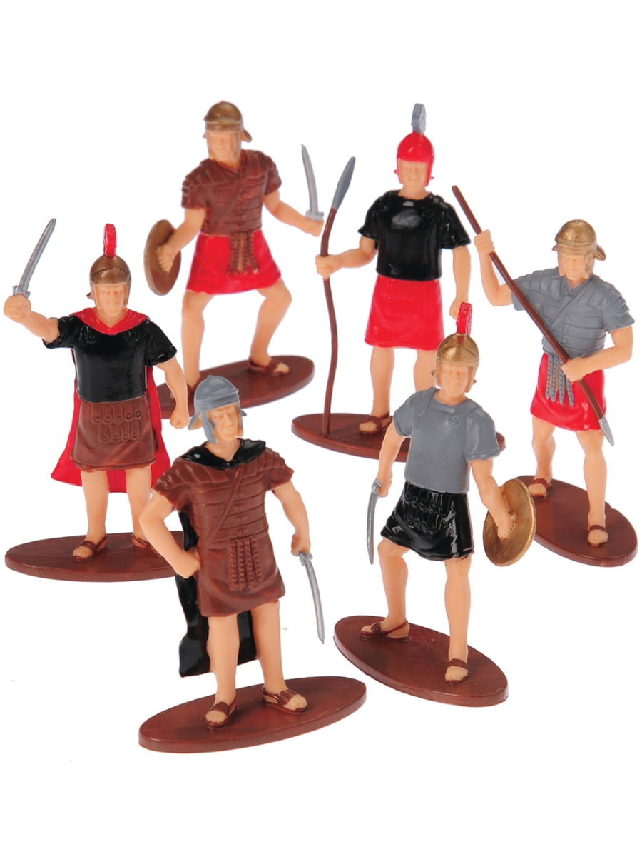 Roman Soldiers People Miniatures Set Diorama Recreation 12 Pack Toys