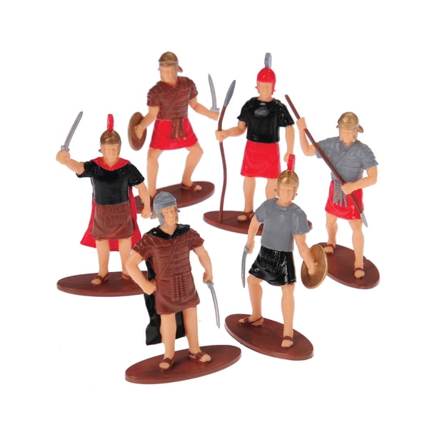 Roman Soldiers People Miniatures Set Diorama Recreation 12 Pack Toys