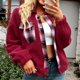 thumbnail image 1 of Puntoco Moda Mujer Manga Larga Patchwork Solapa Cardigan Abrigo Chaqueta Top Liquidación Puntoco Puntoco-4788, 1 of 5