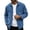 Blue, variant on Jalioing Mens Corduroy Jacket Vintage Casual Long Sleeve Collared Button Down Jacket Business Fashion Solid Outerwear