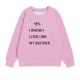 thumbnail image 4 of Odeerbi Toddler Boys Girls Crewneck Sweatshirts Mother's Day Pullover Sweatshirts 1-12 Years Children's Round Neck Long Sleeve Printed Sweatshirt Pink, 4 of 4