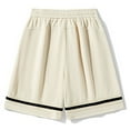 thumbnail image 4 of Antinious Men Solid Drawstring Elastic Waist Classic Style Beach Shorts, 4 of 4