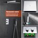 thumbnail image 1 of Bathroom thermostatic rainfall shower faucet set system wall mounted 10 inch rainfall shower head double functions bath faucet My Lux Decor Round, 1 of 2