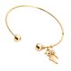 thumbnail image 1 of de puños simple Combinación de brazalete de cristal con forma de y gato para mujer Oro Fernando Búho Brazalete De La Pulsera, 1 of 8