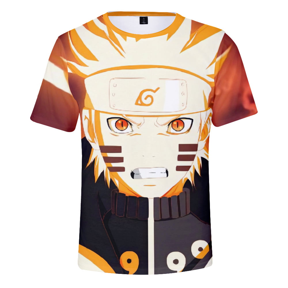 cartoon T-Shirt cartoon Naruto Short Sleeve-Mens cartoon Anime T-Shirt- cartoon Run Tee 