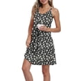thumbnail image 2 of DreamFish Women's Sleeveless Nightgown Pleated Sleep Dress with Pockets Soft Scoop Neck Sleepwear Sizes M-3XL, 2 of 5
