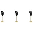 thumbnail image 2 of kurtrusly Earring Display Stand Human Ear Model Organizer Holder Showcase Stud Jewelry Left Ear Black Height: 18cm 3Set, 2 of 6
