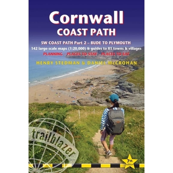 Pre-Owned British Walking Guides: Cornwall Coast Path : British Walking Guide: SW Coast Path Part 2 - Bude to Plymouth includes 142 Large-Scale Walking Maps (1:20,000) & Guides to 81 Towns and Villages - Planning, Places to Stay, Places to Eat (Edition 7) (Paperback)