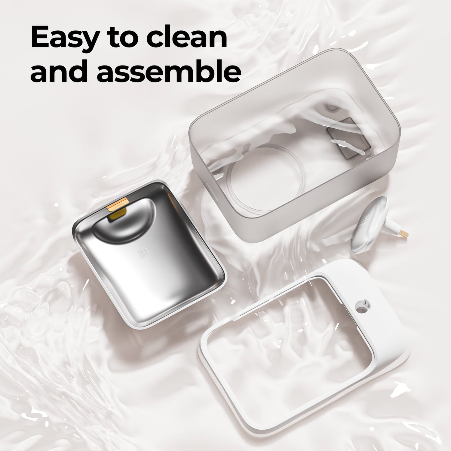 Wireless Automatic Pet Water Fountain 4.5L , Cordless Electromagnetic Pump, Stainless Steel Tray, Motion Sensor Mode, Ultra Quiet <30dB, Triple Filtration for Cats & Dogs,S7-Air-white