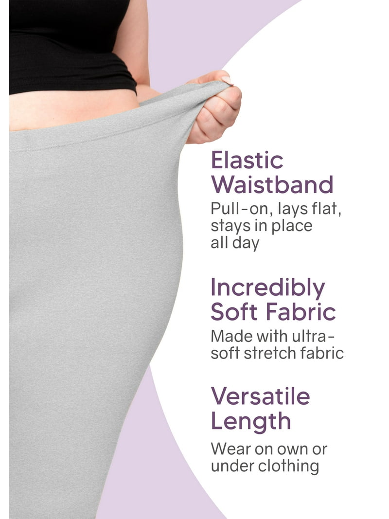Stretch Is Comfort Women's Plus Size Knee Length Leggings Black