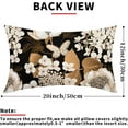 thumbnail image 3 of Vintage Floral Lumbar Pillow Covers 12X20 Inch Set of 2 White Flowers Gold Leaves Botanical Decorative Pillow Cases Rustic Leaf Black Cotton Linen Cushion Case Farmhouse Home Decor for Sofa Couch, 3 of 14