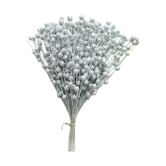 s de bayas artificiales Decoración Flor Simución Flor Navidad Plástico Hogar Pta Zulema tallo de baya feke