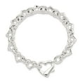 thumbnail image 4 of FJC Finejewelers Sterling Silver 7.5inch Polished Fancy Heart Link Bracelet, 4 of 5