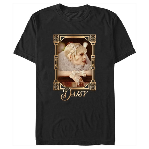 Men's The Great Gatsby Daisy Buchanan Portrait  Graphic Tee Black Large