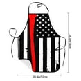 thumbnail image 2 of Fuzoiu Firefighters USA Flag Print Kitchen Cooking Aprons,Kitchen Cooking BBQ Aprons,Chef Apron with 2 Pockets for Men Women,Art Aprons for Painting Pottery Ceramics, 2 of 7