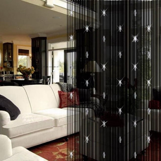 Crystal Beaded Curtain Tassel Curtain Partition Door Curtain Beaded String Curtain Door Screen Panel Home Decor