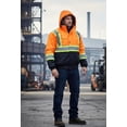 thumbnail image 2 of Just In Trend Workwear Uniform Jackets High Visibility Waterproof Fleece Lined Parka 1 EA Large, 2 of 2