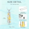 thumbnail image 2 of Stainless Steel Cat Print Cylinder Urn Pendant Pet Memorial Cremation Jewelry for Ashes Keepskae Memory Necklace, 2 of 7
