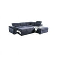 thumbnail image 5 of Furniture of America Evy Chenille Sleeper Sectional in Dark Gray, 5 of 9