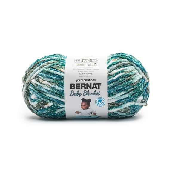 Bernat® Baby Blanket™ #6 Super Bulky Polyester Yarn, Lagoon 10.5oz/300g 220 Yards