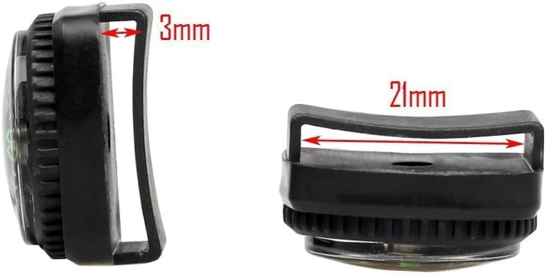 Hard Shell Liquid Filled Button Compass Set for Survival Watch Band Paracord Bracelet Pack