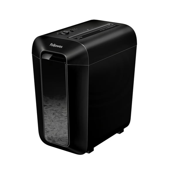 Fellowes LX65 Non-continuous Cross-cut Shredder, P-4, 10 Per Pass, Black