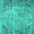 thumbnail image 1 of Ahgly Company Indoor Square Persian Turquoise Blue Traditional Area Rugs, 5' Square, 1 of 4