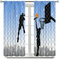 thumbnail image 2 of Basketball Blackout Curtains for Boy,Sports Theme Athlete Arena Dunking Art Grommet Print Rod Pocket Window Treatments Drapes for Teens Men Gym Playroom Decor 52" W X 84" L, 2 of 6
