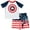 White / multicolor, variant on Marvel Avengers Toddler Boys Rash Guard and Swim Trunks Outfit Set Gray / Red 2T