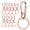 Rose Gold, variant on 10Pcs Metal Keychains Keyring Key Chain Ring Clip Holder Organizer for Home Car Keys Key Finder Women Men