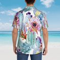 thumbnail image 4 of Pofeuu Cactus Print Hawaiian Shirt for Men Sleeves Casual Button Down Summer Beach Dress Shirts T-Shirts,XX-Large, 4 of 7