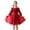 Red, variant on Tfken Mardi Gras Girls Dresses Crew Neck Long Sleeve Solid Sequins Carnival Party Girls Mini Dress Teen Classic Outfit Red Size 13-14 Years