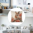 thumbnail image 3 of Rabbit flowerslinen throw pillowcase decoration pillowcase gifting preferred 18x18 inch cushion cover 4 sets sofa pillowcase sofa bedroom living room car, 3 of 8
