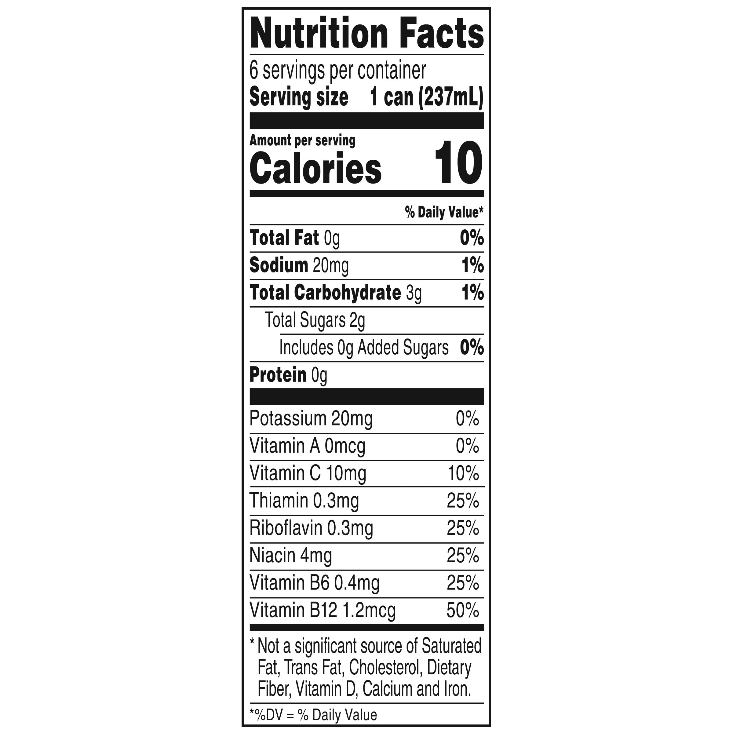 V8 Nutrition Label | Blog Dandk