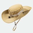 thumbnail image 2 of OJSFQUFP Women's Outdoor U V Prote Ction Foldable Sun Hats Mesh Wide Brim Beach Fishing Hat with Ponytail Hole, 2 of 4
